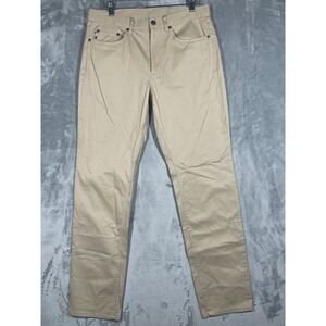 Brooks Brothers Mens Khaki Chino Pants Polyester Blend Casual W36 L32